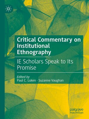 cover image of Critical Commentary on Institutional Ethnography